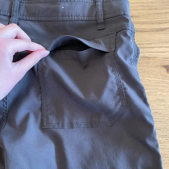 Prana Zion Stretch Outdoor/Hiking Shorts Adjustable Waist Gray Mens XS - Picture 9 of 13